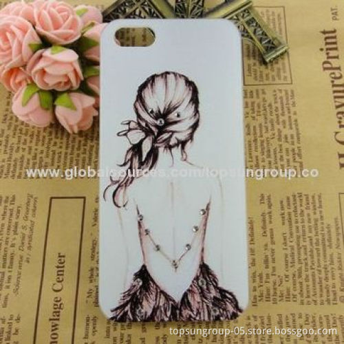 PC Case for iPhone 5S, Personalized Rhinestone-studded, OEM and ODM Orders Welcomed